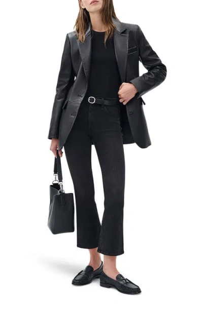 Rag & Bone Flexi Peyton Mid Rise Ankle Bootcut Jeans In Midnight In Blue