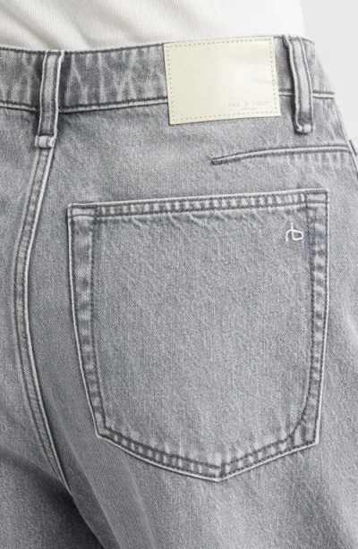 Rag & Bone Charlie High Rise Ankle Barrel Jeans In Washed Grey In Gray