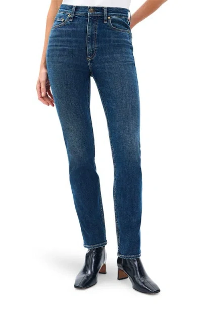 Rag & Bone Flexi Wren High Waist Slim Jeans In Blue