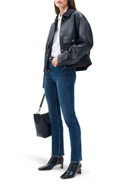 Rag & Bone Flexi Wren High Waist Slim Jeans In Blue