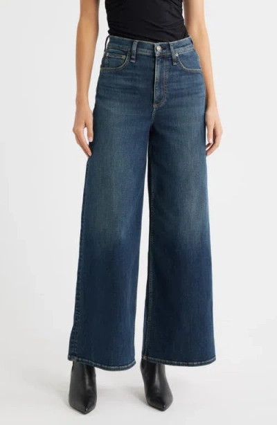 Rag & Bone Womens Ness Flexi Sofie Ankle Wide-leg Denim Jeans In Blue