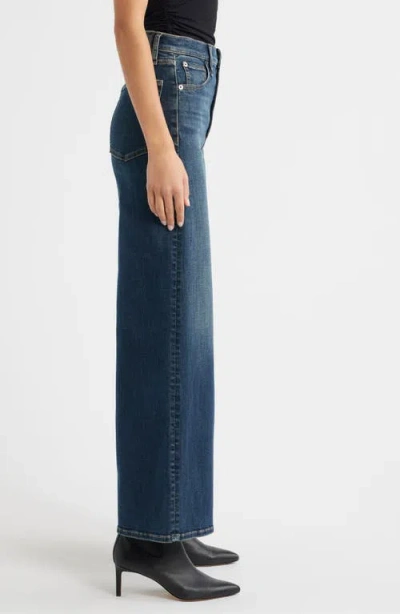 Rag & Bone Womens Ness Flexi Sofie Ankle Wide-leg Denim Jeans In Blue