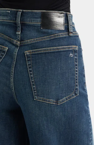 Rag & Bone Womens Ness Flexi Sofie Ankle Wide-leg Denim Jeans In Blue
