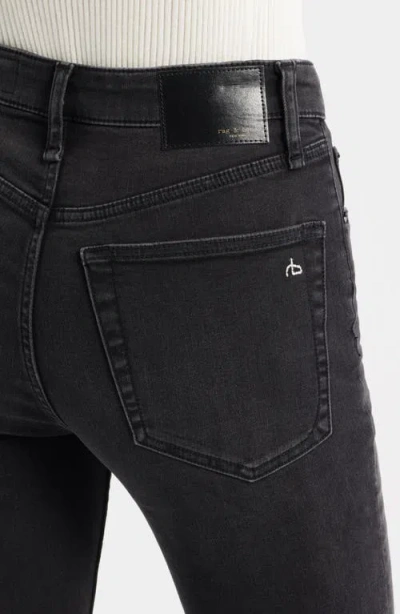 Rag & Bone Flexi Dahlia Full Length Flare Jeans Midnight In Black
