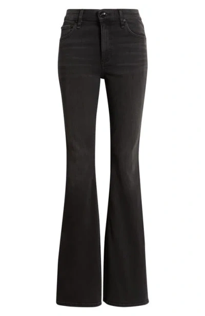 Rag & Bone Flexi Dahlia Full Length Flare Jeans Midnight In Black