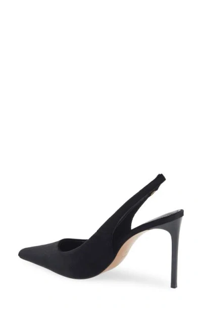 Mango Slingback Pointed Toe Pump In Black