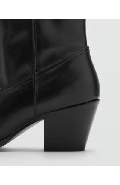 Mango Lorrain Western Boot In Black