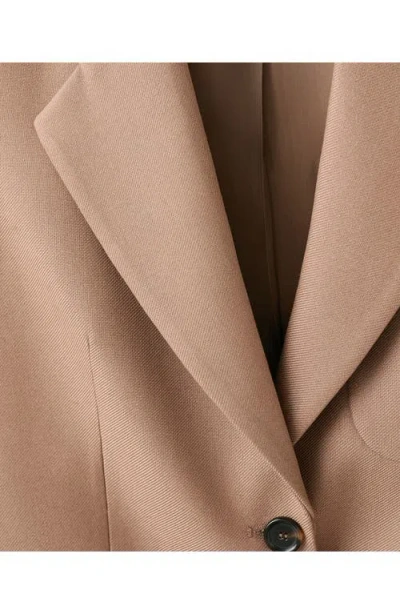 Mango Women's Pockets Wool Blend Suit Blazer In Brown