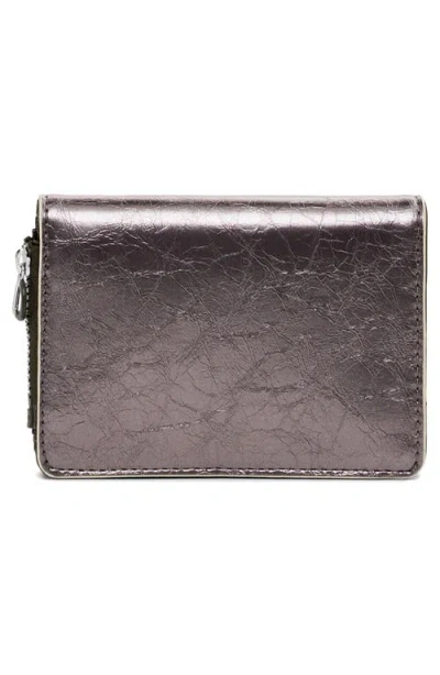 Desigual Medium Faux Leather Wallet In Gray