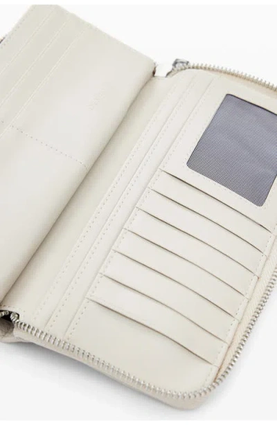 Desigual Embossed Faux Leather Long Wallet In White