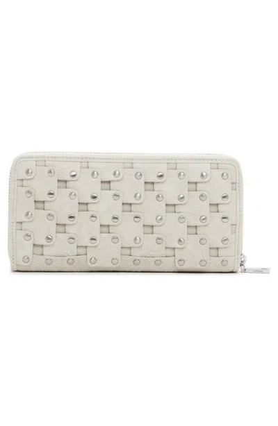 Desigual Embossed Faux Leather Long Wallet In White