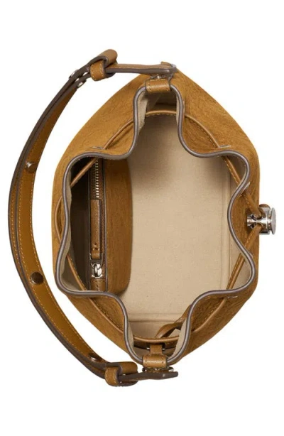 Tory Burch T Monogram Suede Oversized Bucket Bag In Brown