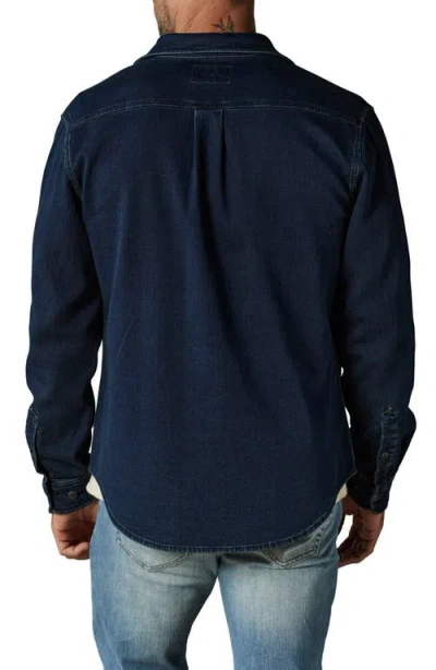 The Normal Brand Big Jake Cotton Blend Button-up Shirt Jacket In Blue