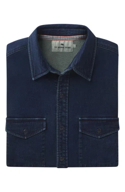 The Normal Brand Big Jake Cotton Blend Button-up Shirt Jacket In Blue