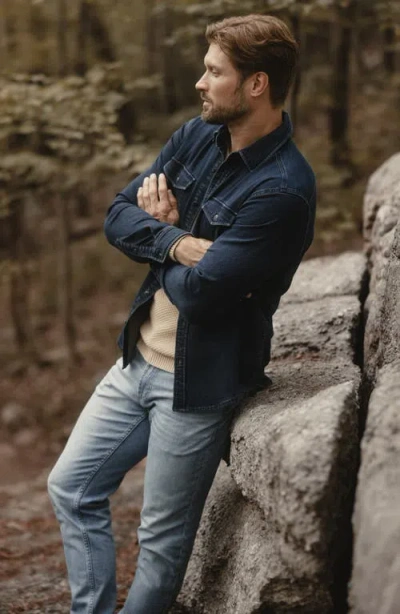 The Normal Brand Big Jake Cotton Blend Button-up Shirt Jacket In Blue