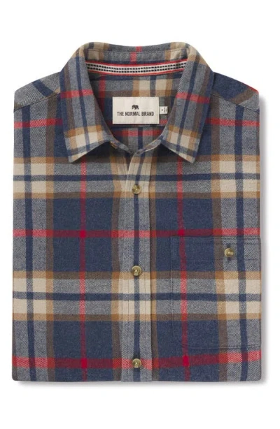 The Normal Brand Hudson Flannel Button-up Shirt In Blue