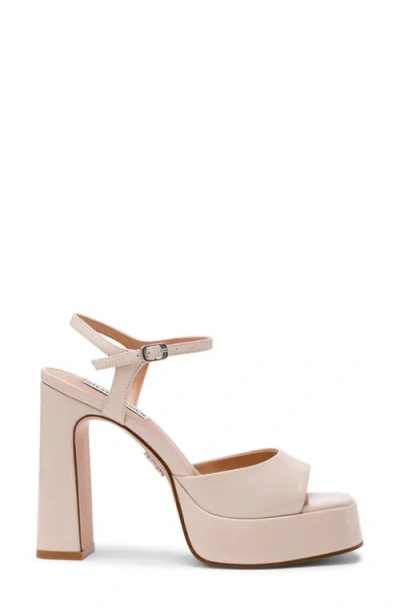 Steve Madden Liandra Ankle Strap Platform Sandal In White