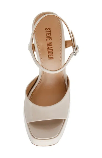 Steve Madden Liandra Ankle Strap Platform Sandal In White