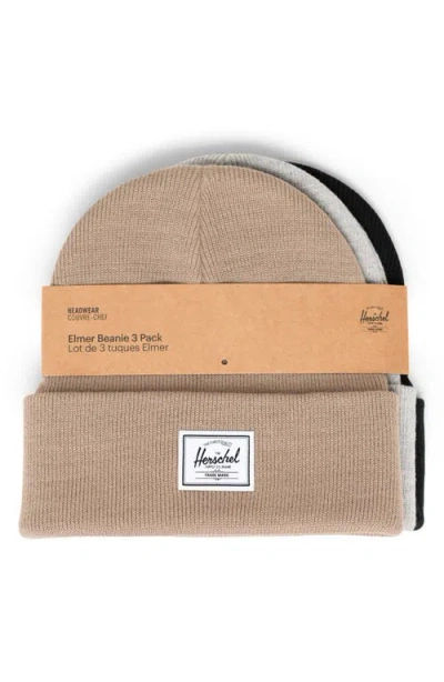 Herschel Supply Co . Elmer 3-pack Cuffs Beanies In Multi