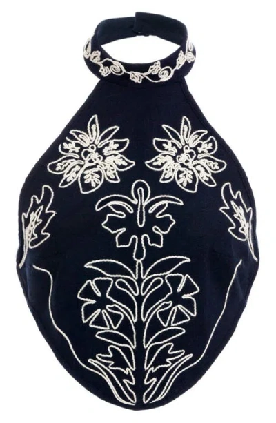 Agua Bendita Elay Batik Cover-up Crop Top In Multi