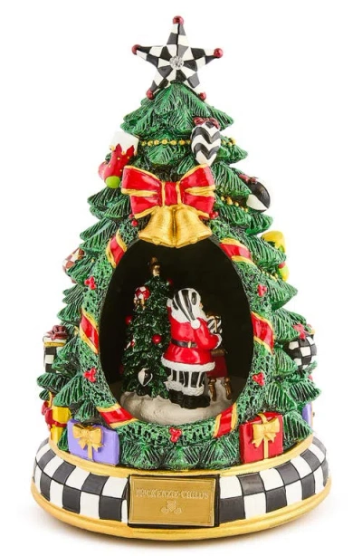 Mackenzie-childs Mackenzie Childs Courtly Christmas Tree & Santa Musical Display In Multi