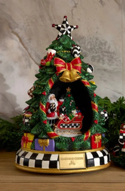 Mackenzie-childs Mackenzie Childs Courtly Christmas Tree & Santa Musical Display In Multi