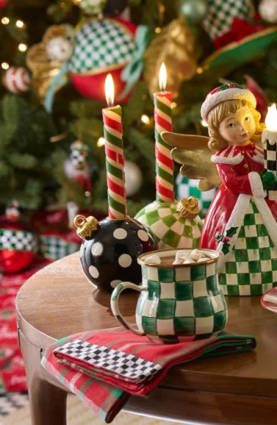 Mackenzie-childs Mackenzie Childs Check It Out Set Of 4 Ornament Candleholders In Multi