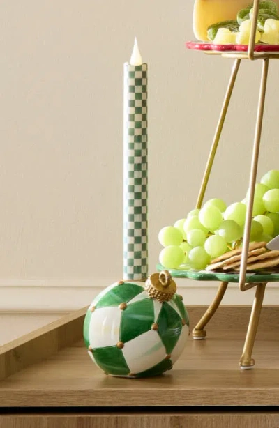 Mackenzie-childs Mackenzie Childs Check It Out Set Of 4 Ornament Candleholders In Multi