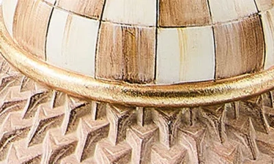 Mackenzie-childs Mackenzie Childs Mocha Pillar Set Of 3 Candle Holders In Neutral