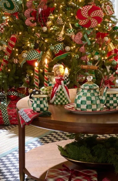 Mackenzie-childs Mackenzie Childs Check It Out Illuminated Angel Figurine In Multi