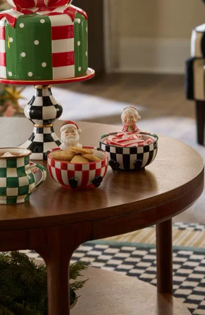 Mackenzie-childs Mackenzie Childs Check It Out Set Of 2 Snack Bowls In Multi