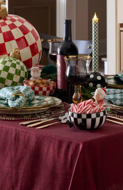 Mackenzie-childs Mackenzie Childs Check It Out Set Of 2 Snack Bowls In Multi