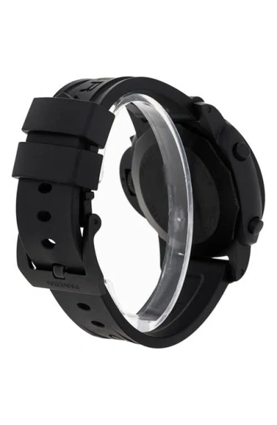 Watchfinder & Co. Panerai  2022 Luminor Marina Chronograph Pam01298 Automatic Rubber Strap W In Black
