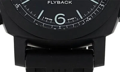 Watchfinder & Co. Panerai  2022 Luminor Marina Chronograph Pam01298 Automatic Rubber Strap W In Black