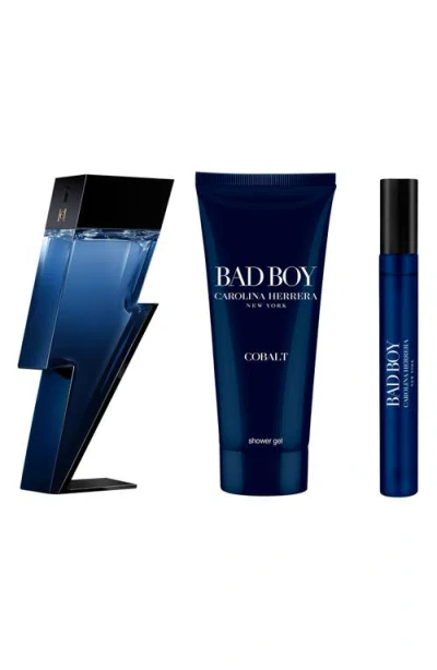 Carolina Herrera Bad Boy Cobalt Eau De Parfum Gift Set ($221 Value) In Blue