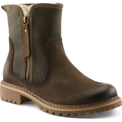 Spring Step Jovany Faux Fur Lined Boot In Brown