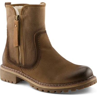 Spring Step Jovany Faux Fur Lined Boot In Brown