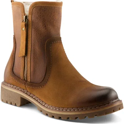 Spring Step Jovany Faux Fur Lined Boot In Brown