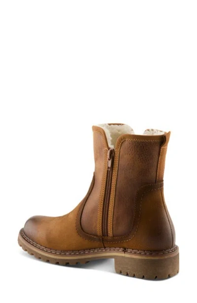 Spring Step Jovany Faux Fur Lined Boot In Brown