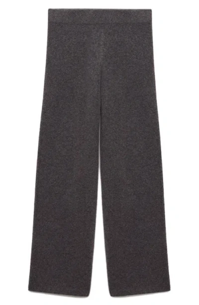 Mango Knit Pants In Gray