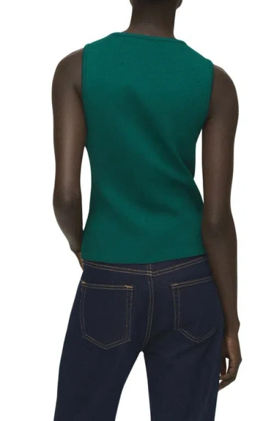 Mango Women's Jewel Buttons Knitted Vest In Green