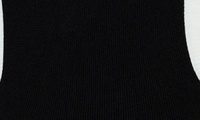 Mango Contrast Piping Rib Tank Top In Black