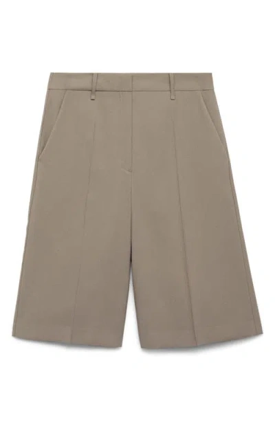 Mango Bermuda Shorts In Gray