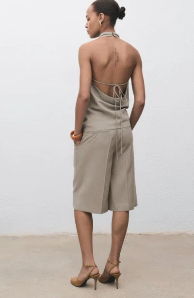 Mango Bermuda Shorts In Gray