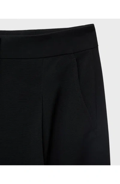Mango 100% Linen Pants With Pleats Black In Black