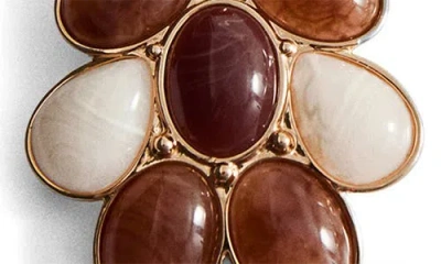 Mango Mixed Resin Drop Earrings In Brown