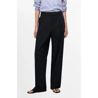 Mango Women's Low-rise Wide-leg Pants In Brown