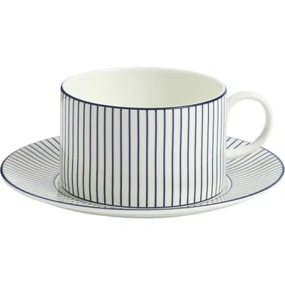 Wedgwood Gio Stripe Bone China Teacup & Saucer Set In Multi