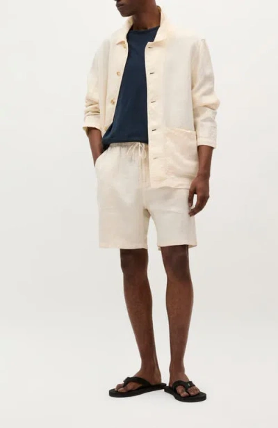 Scalpers Icon Basic Linen Tee In Blue