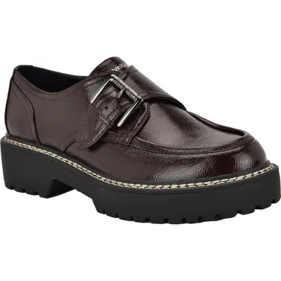 Calvin Klein Women's Saundee Lug Sole Loafers In Brown